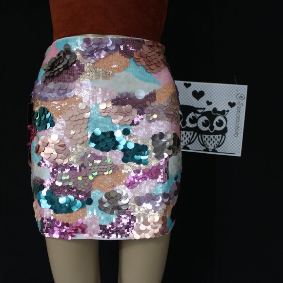 Bebe Embellished Mini Skirt - Picture 3 of 7